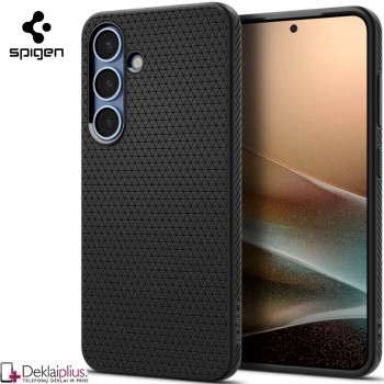 Spigen Liquid Air guminis dėklas - juodas (Samsung Galaxy S25)